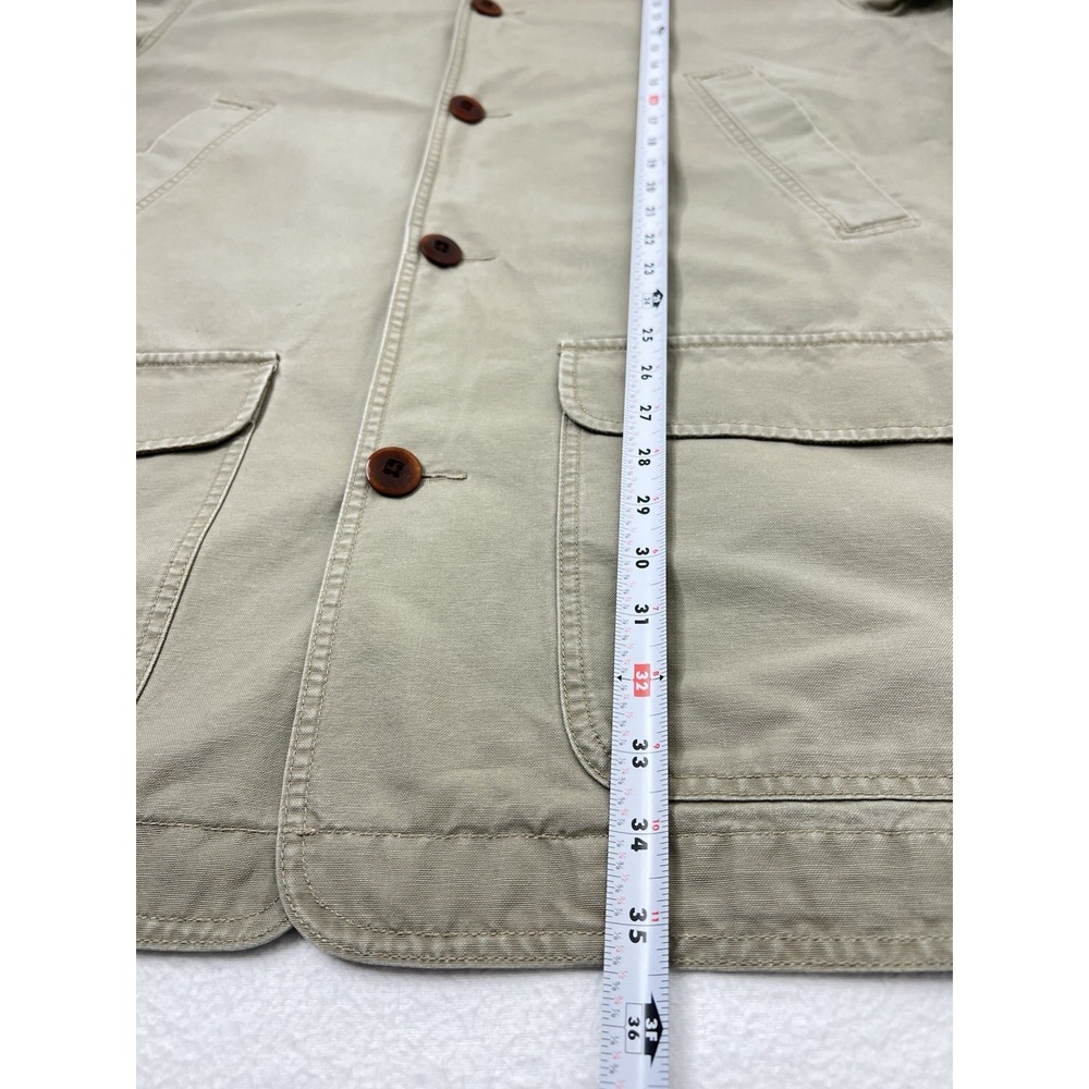 LL Bean Chore Jacket Mens XLT Beige Khaki Corduroy Collar Field Barn Coat 0-BGW5 - Picture 9 of 11